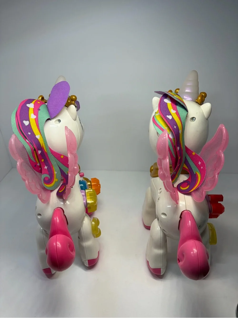 Magical White Unicorn Toy with Pink Wings - Kids Interactive Playset